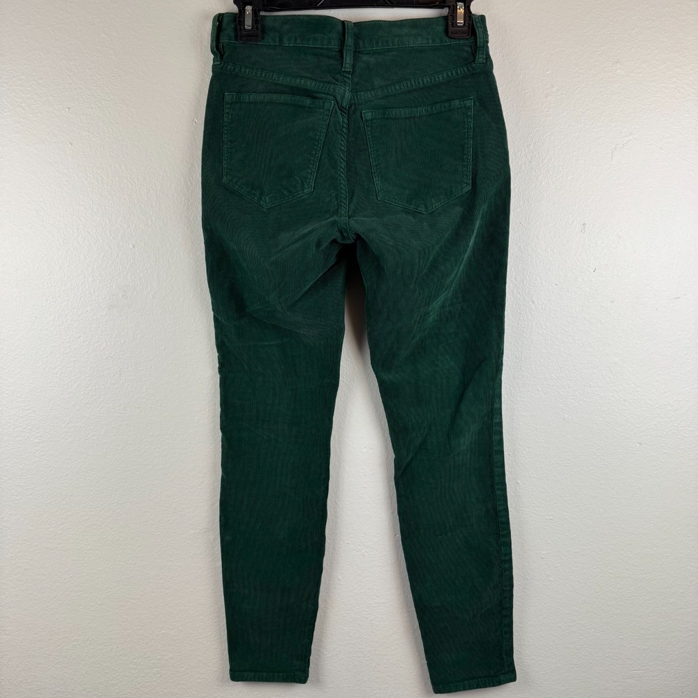 J. CREW Toothpick Womens 9" High-Rise corduroy ankle pants GREEN - 26 - Picture 3 of 7